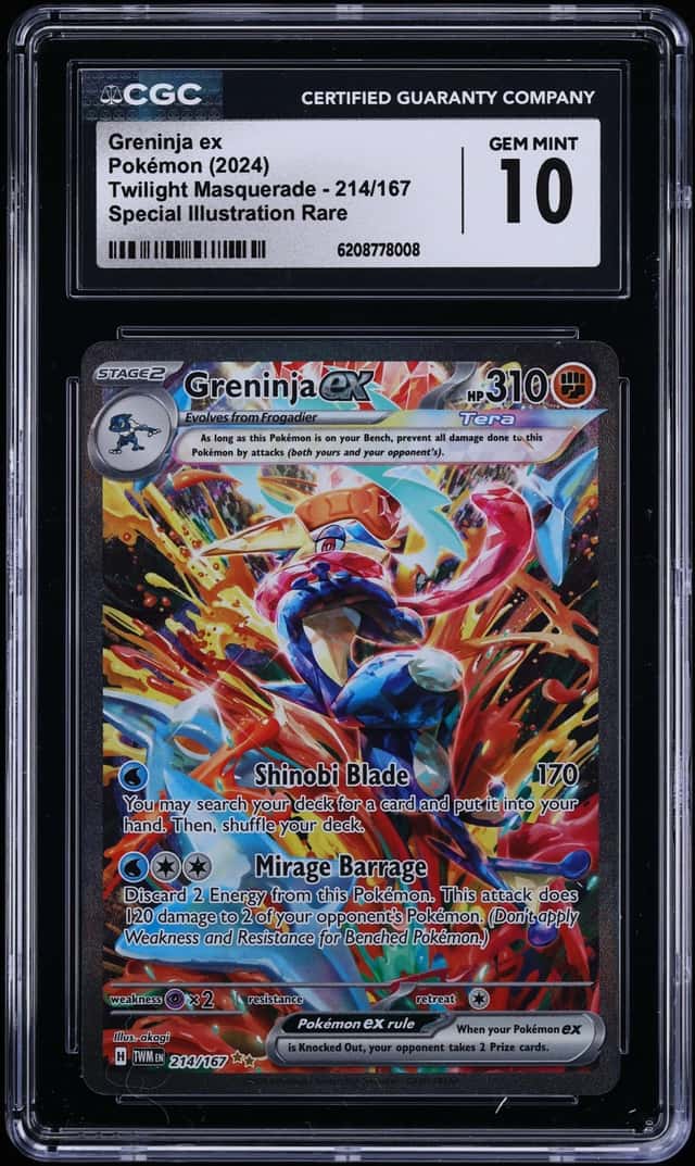 2024 Pokemon Scarlet & Violet Twilight Masquerade SIR Greninja EX #214 CGC 10 GEM MINT