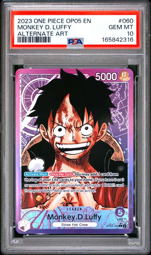 2023 ONE PIECE AWAKENING OF THE NEW ERA ALT ART #060 MONKEY D. LUFFY PSA 10