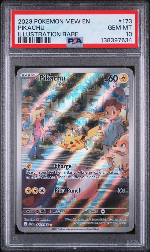 PIKACHU 2023 POKEMON 151 ILLUSTRATION RARE #173 PSA 10 Q7217-2