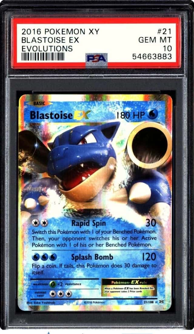 Pokemon 2016 Blastoise EX 21/108 Evolutions GEM MINT PSA 10
