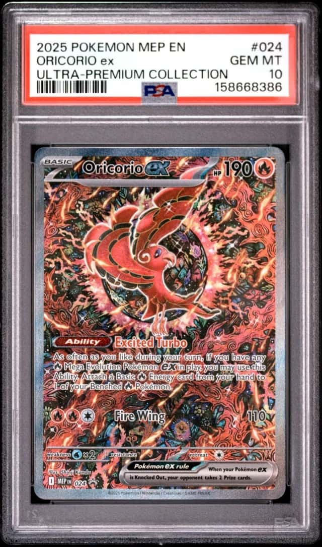 Oricorio ex #024 - 2025 Pokemon Mega Evolution - Holo PSA 10 GEM MINT