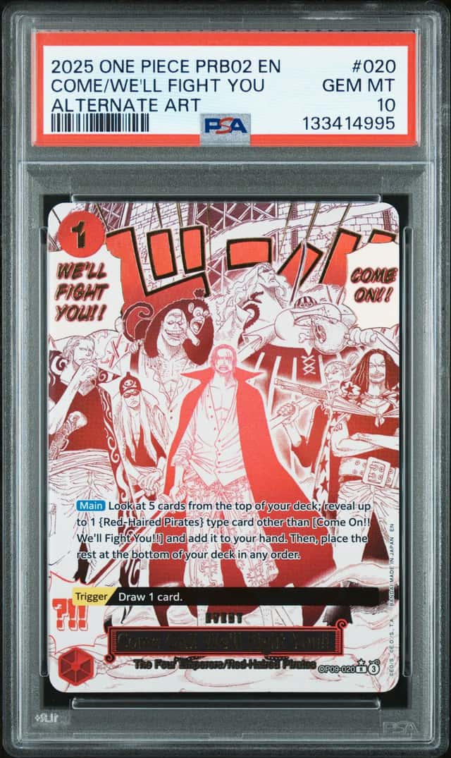 Come On!! We'll Fight You!! PSA 10 PRB02-020 2025 The Best Vol.2 Alternate Art