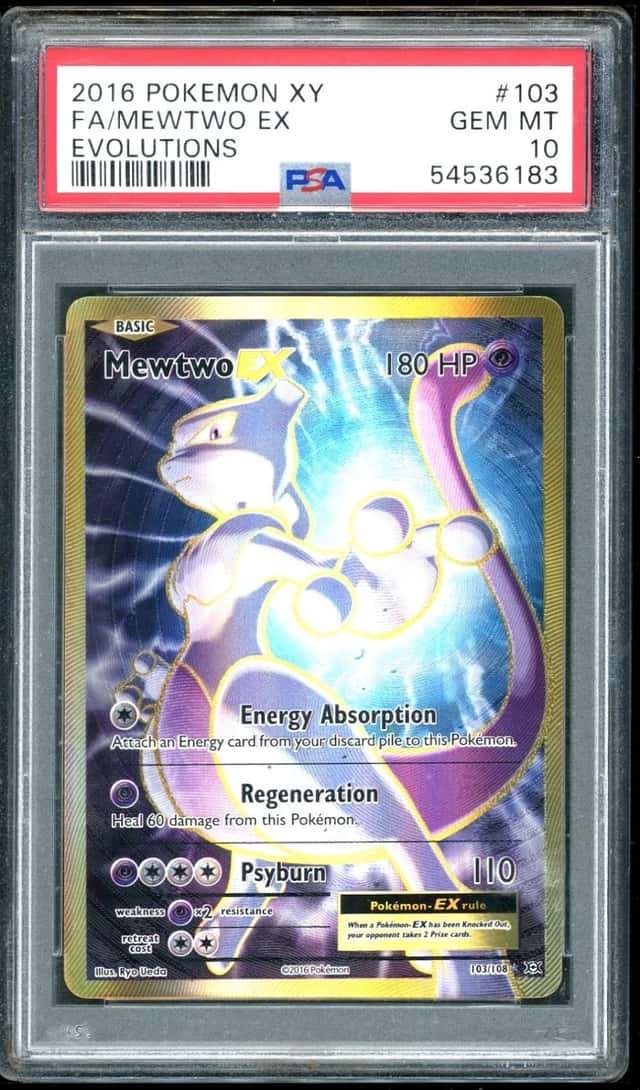 2016 POKEMON FA/MEWTWO EX EVOLUTIONS XY #103 PSA 10