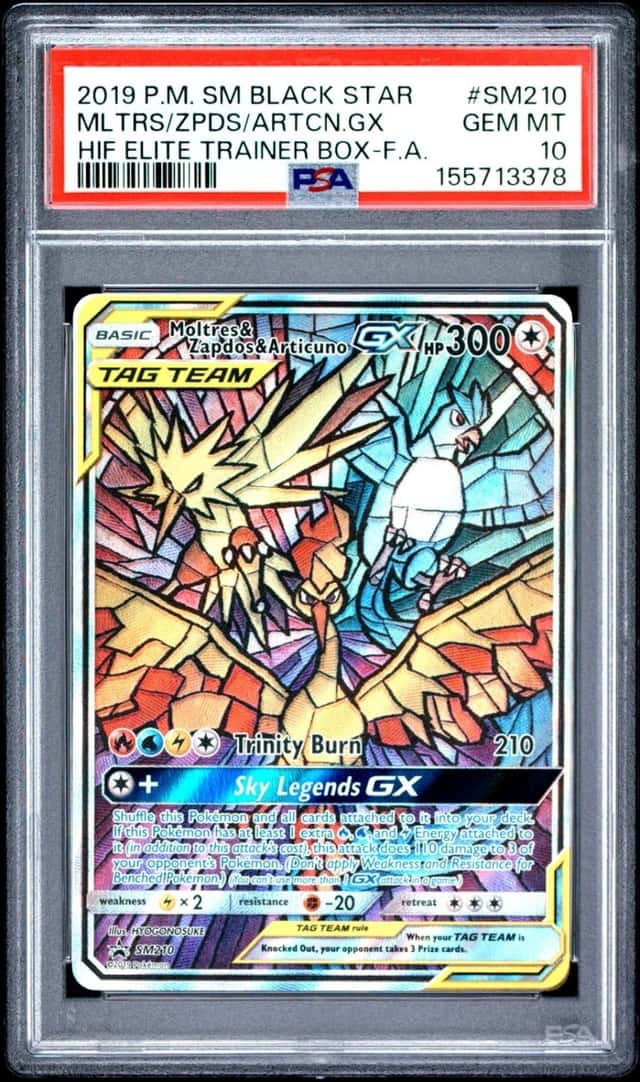 POKEMON MLTRS/ZPDS/ARTCN.GX 2019 SM BSP #SM210 HIF ELITE TRAINER BOX-F.A. PSA 10