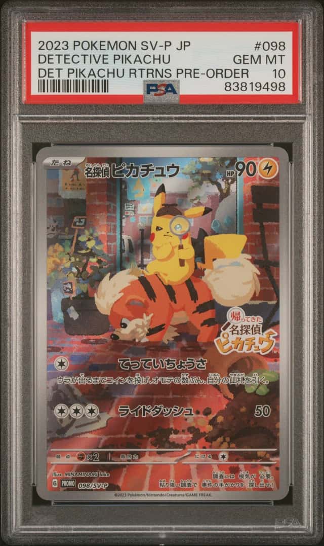 Pokémon TCG Detective Pikachu Returns Promo Card 098/Sv-p PSA 10
