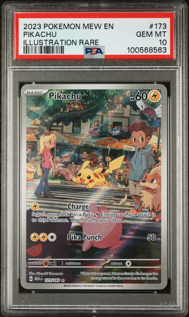 2023 Pokemon SV: Scarlet & Violet 151 Pikachu PSA 10 #173/165 Illustration Rare