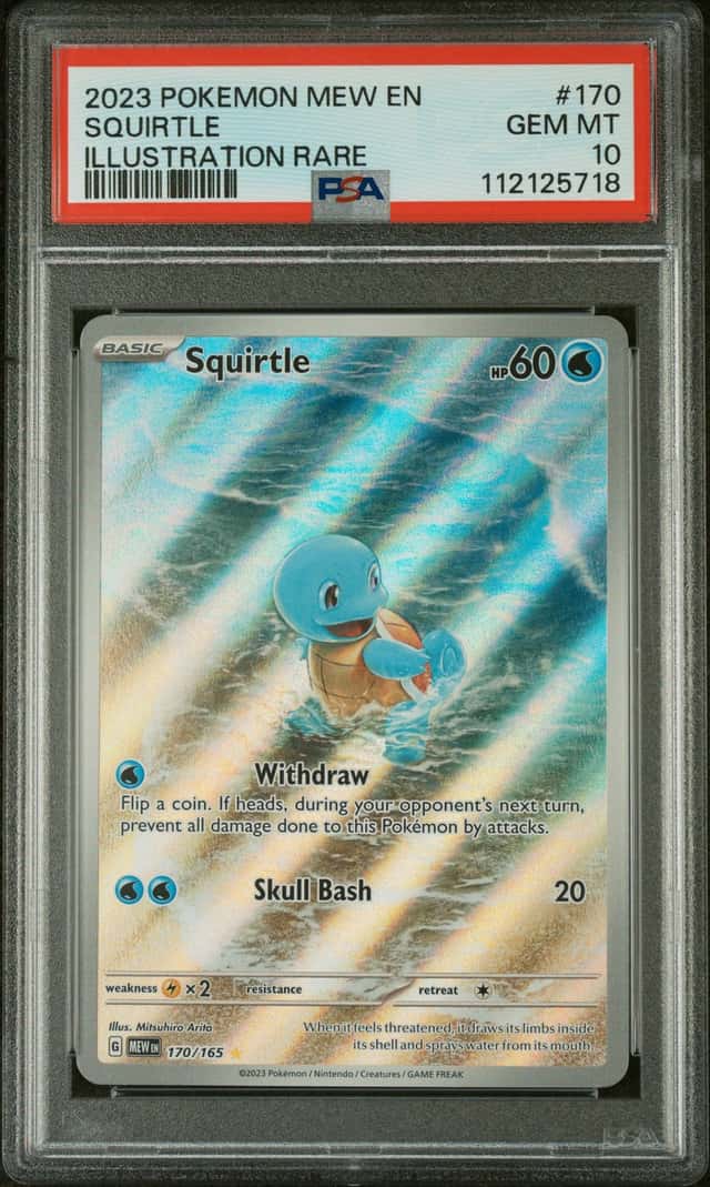 2023 Pokemon SV: Scarlet & Violet 151 Squirtle PSA 10 #170/165 Illustration Rare