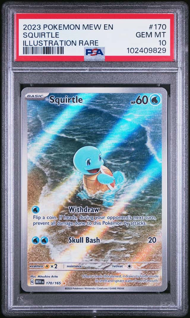 2023 Pokemon 151 Mew Illustration Rare Holo Squirtle PSA 10 #170/165