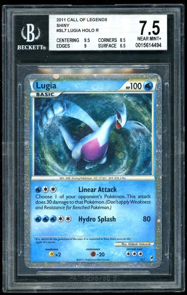 2011 Pokemon Lugia HOLO R Call of Legends Shiny BGS 7.5