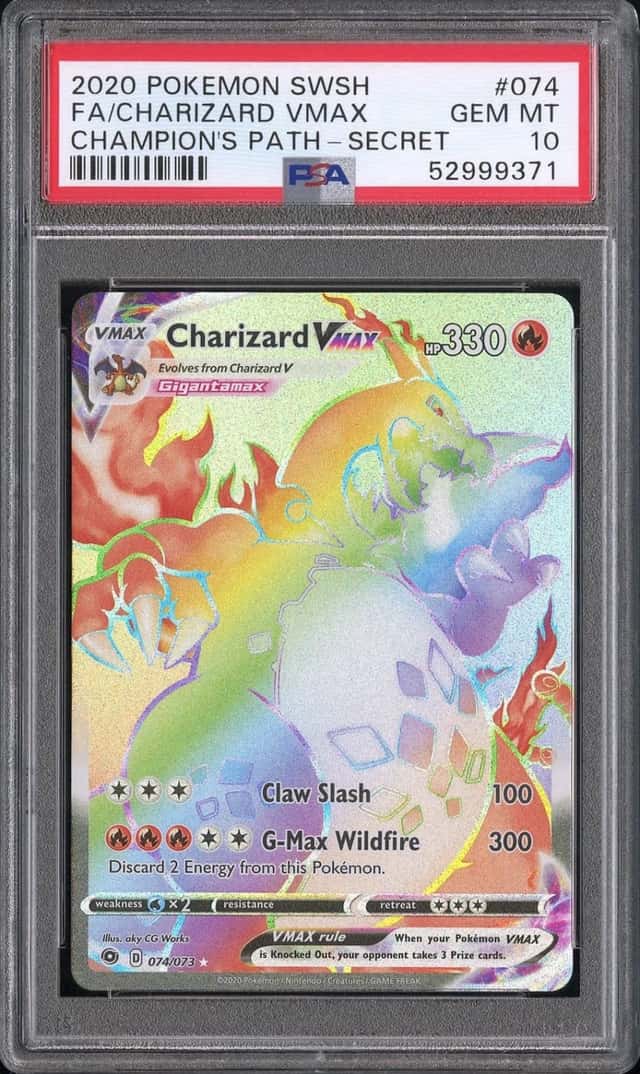 2020 Pokemon SWSH FA/Charizard Vmax Champions Path - Secret #074 PSA 10