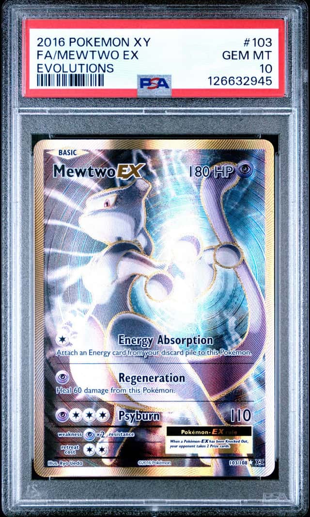 2016 Pokemon XY Evolutions #103 FA Mewtwo EX PSA 10 GEM MINT