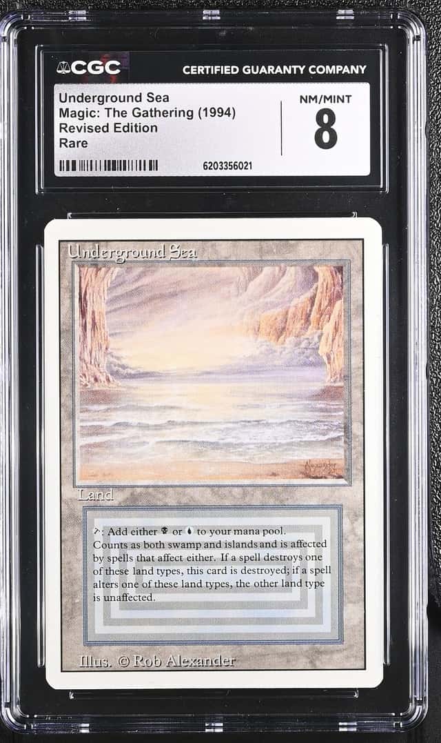 UNDERGROUND SEA 1994 MAGIC THE GATHERING REVISED EDITION RARE CGC 8 Q7128