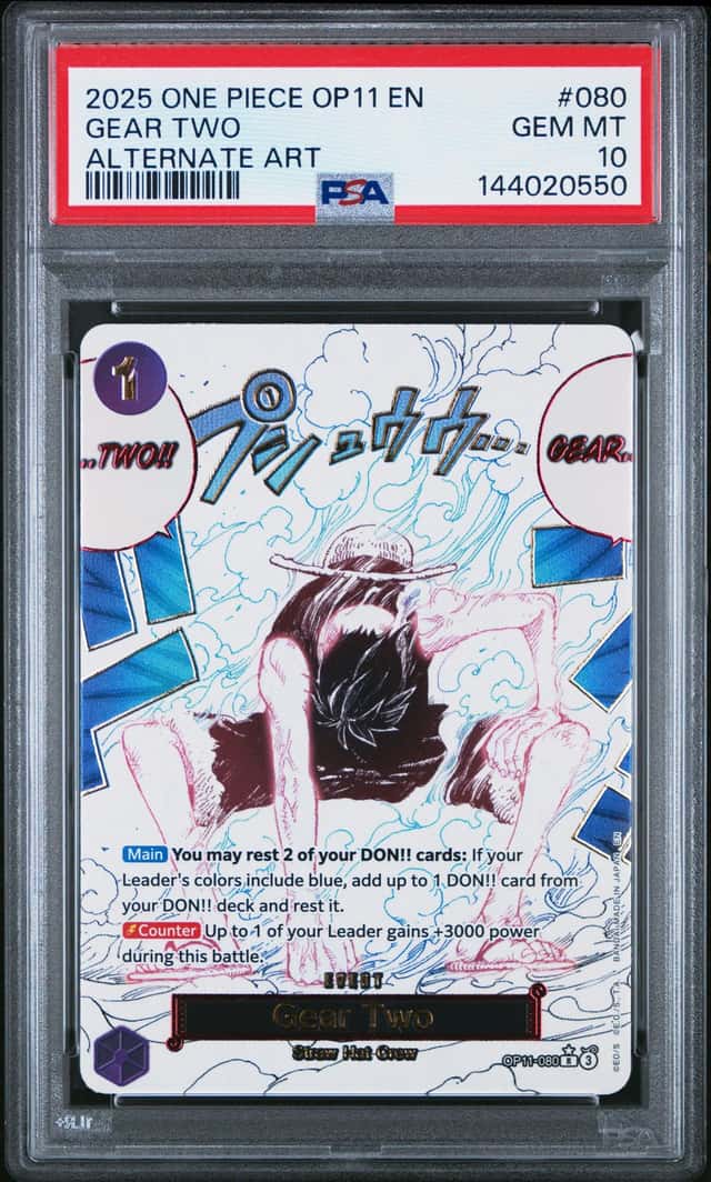 2025 One Piece A Fist of Divine Speed Alternate Art Gear Two #OP11-080