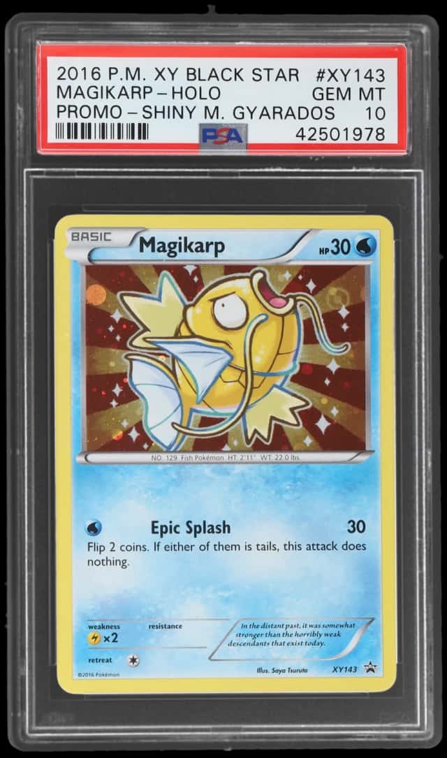 2016 Pokemon XY Black Star Promo Shiny Mega Gyarados Holo Magikarp #XY143