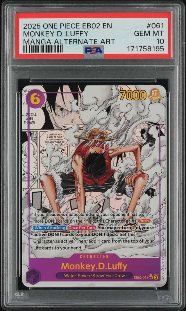 2025 One Piece Booster Anime 25th Collection Manga Alternate Art Monkey D. Luffy #EB02061