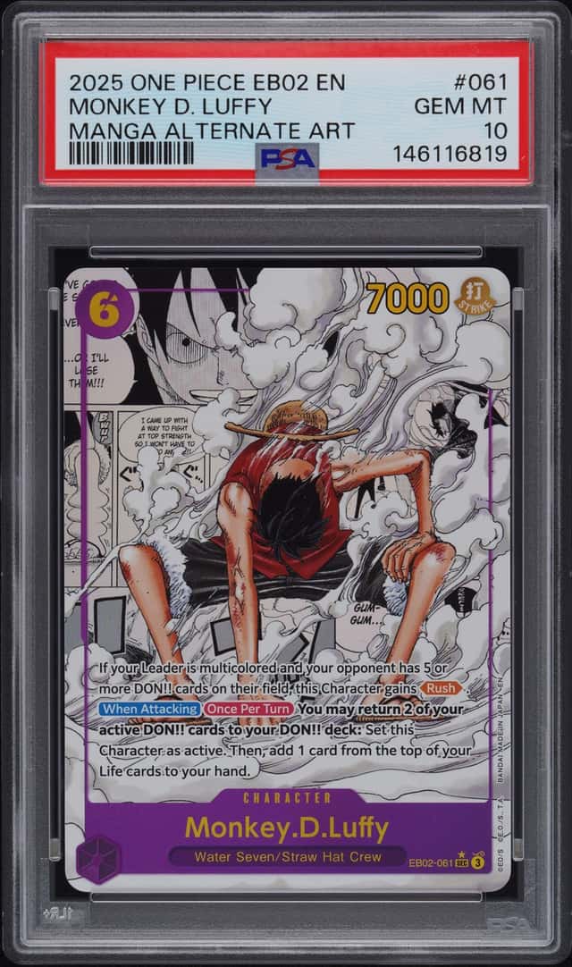 2025 One Piece Booster Anime 25th Collection Manga Alternate Art Monkey D. Luffy #EB02061