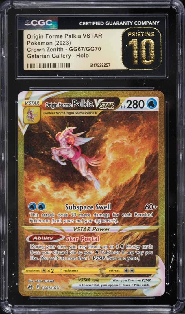 2023 Pokemon SWSH Crown Zenith Gold Rare Origin Forme Palkia VSTAR #GG67 CGC 10 PRISTINE
