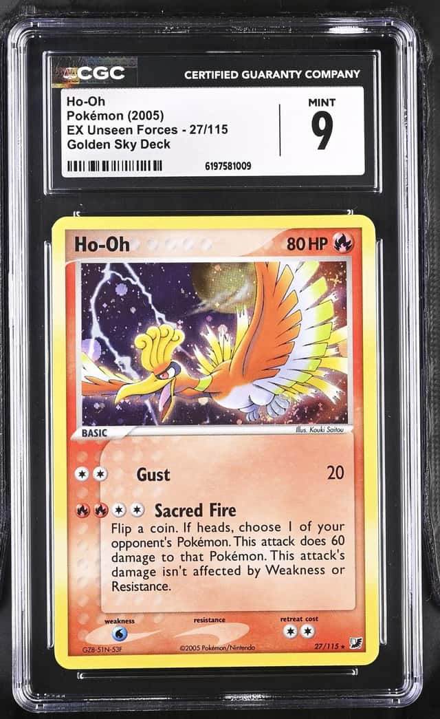 2005 Pokemon EX Unseen Forces Holo Ho-Oh #27 CGC 9 MINT