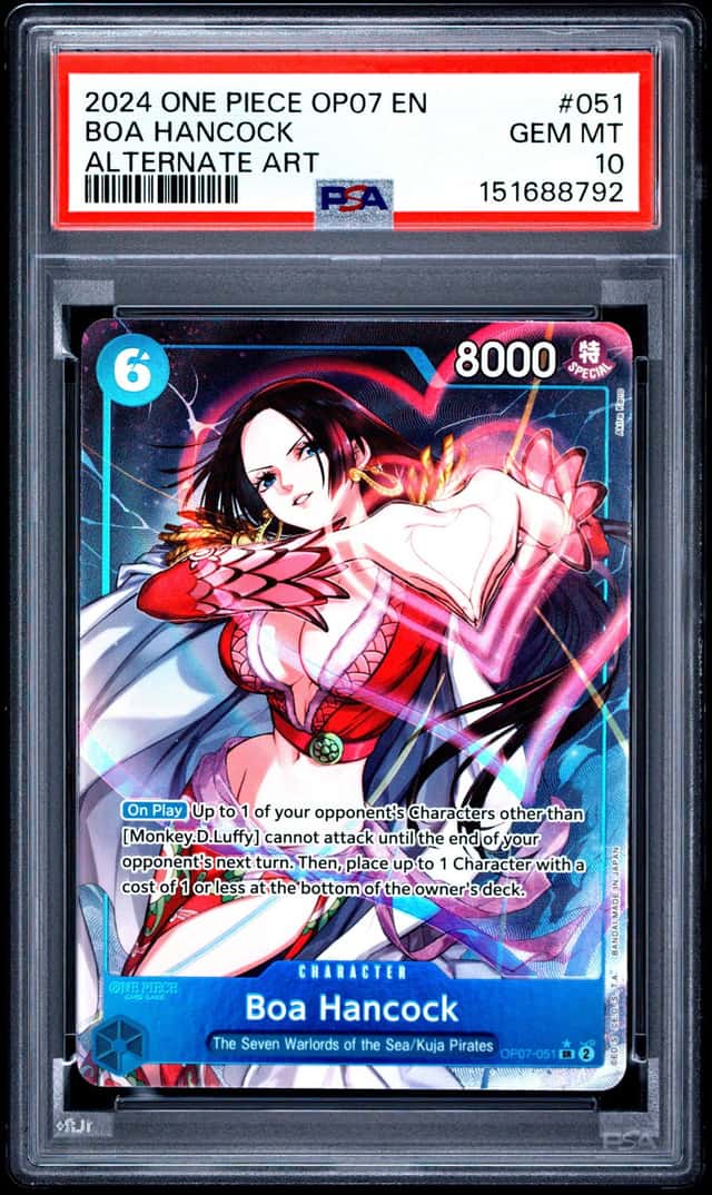 2024 one piece OP07 EN BOA Hancock ALTERNATE ART # 051 psa 10 