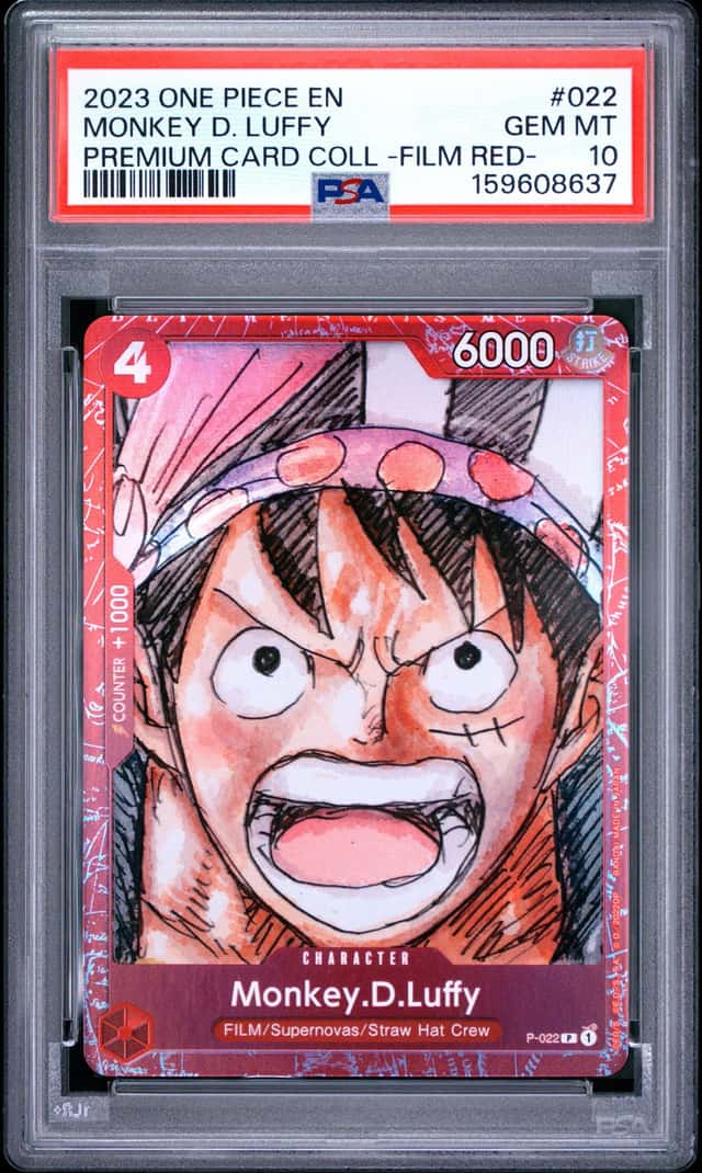 One Piece Monkey D Luffy Premium Card Coll Film Red P-022 PSA 10 Gem Mint