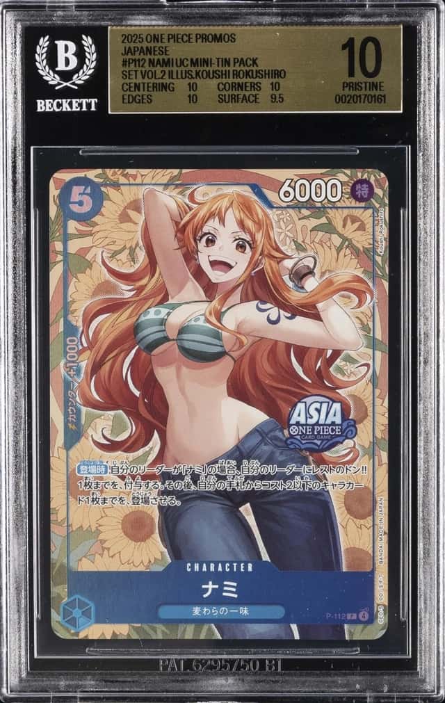 2025 ONE PIECE PROMOS JAPANESE UC (MINI-TIN PACK SET VOL.2 NAMI BGS 10