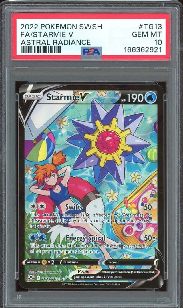 2022 Pokemon SWSH Astral Radiance #TG13 Starmie V Full Art Gallery PSA 10