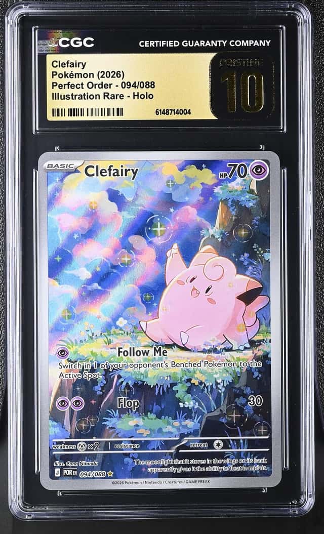2026 Pokemon Clefairy 094/088 Perfect Order Illustration Rare CGC Pristine 10