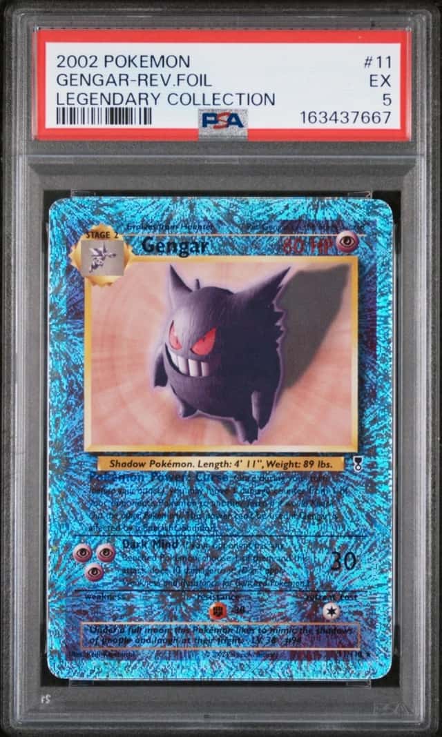 2002 POKEMON LEGENDARY COLLECTION #11 GENGAR-REVERSE FOIL PSA 5