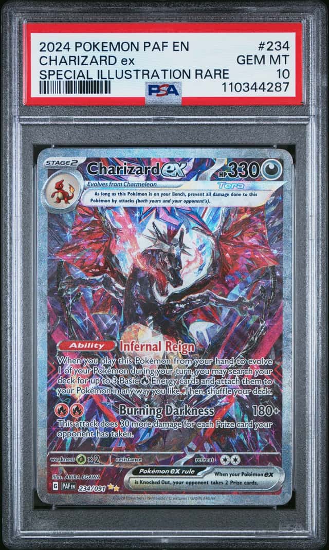 2024 Pokemon CHARIZARD EX #234/091 Paldean Fates Special Illus. Rare ENG PSA 10