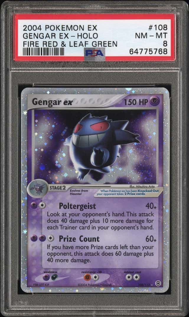 2004 Pokemon EX FireRed & LeafGreen Holo Gengar ex 108/112 PSA 8