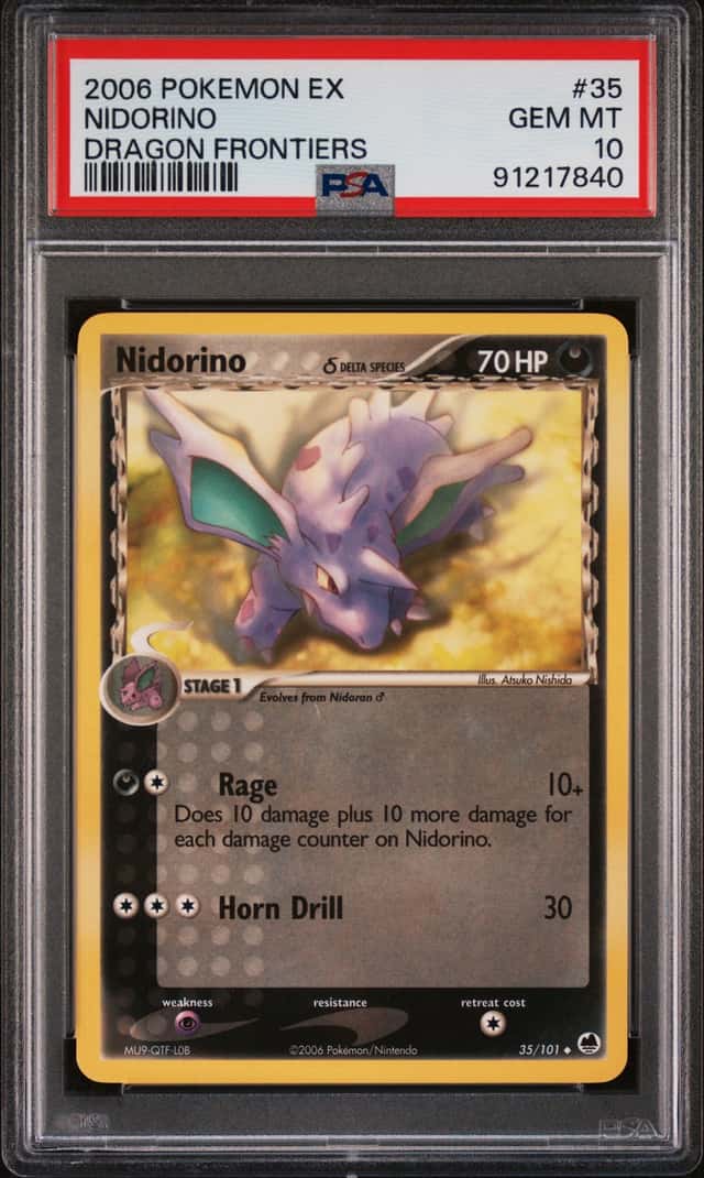 POKEMON NIDORINO 2006 EX DRAGON FRONTIERS #35 PSA 10