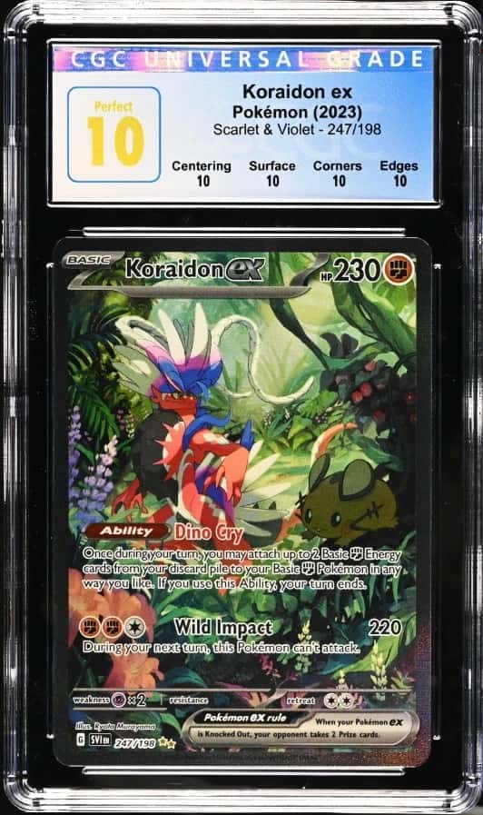 Pokémon Koraidon ex 2023 SVI #247/198 SP Illus Rare CGC PERFECT 10 *POP 1*