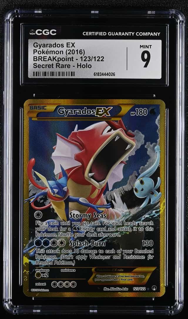 POKEMON GYARADOS EX 2016 XY BREAKPOINT SECRET RARE HOLO #123/122 CGC 9 Q7285