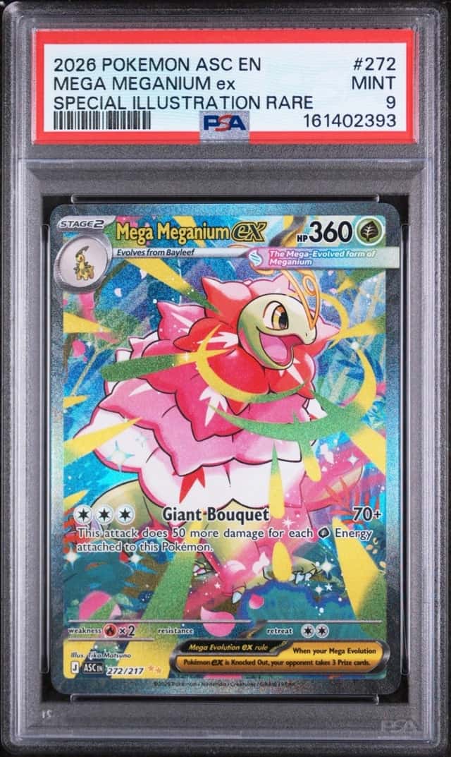 Pokemon TCG Mega Meganium ex 272/217 Me: Ascended Heroes SIR Holo PSA 9