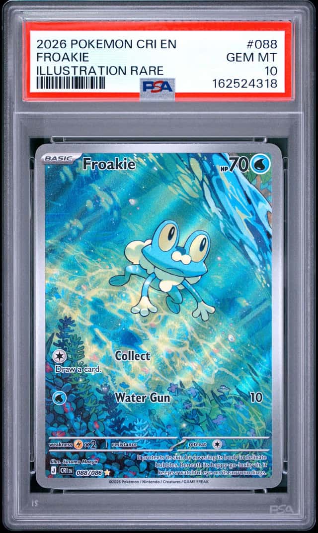 2026 Pokemon Chaos Rising Froakie Illustration Rare #088/086 PSA 10 GEM MINT
