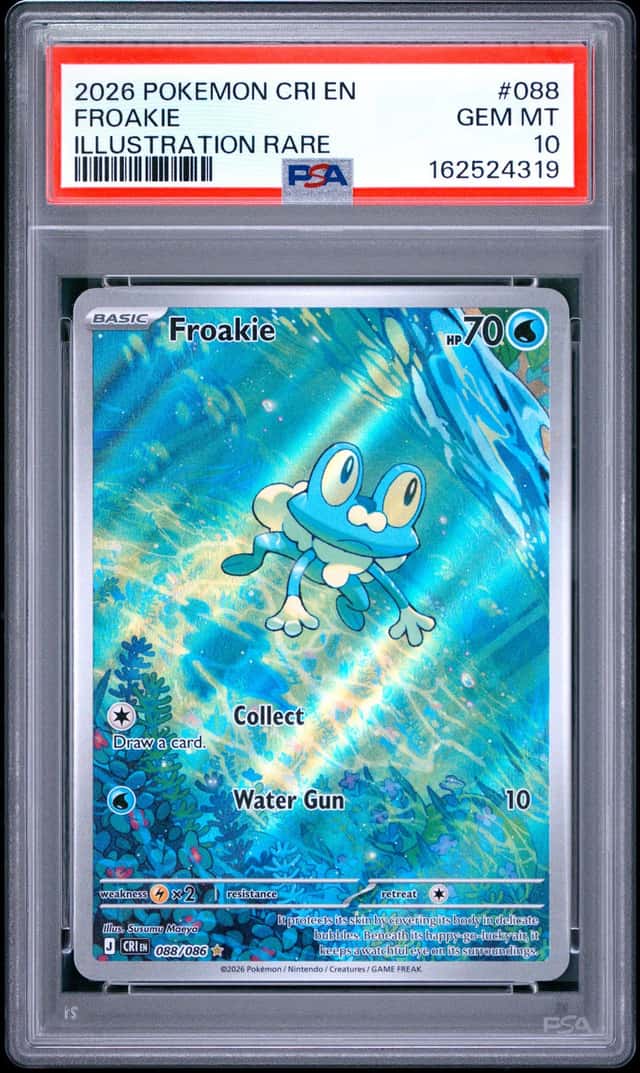 2026 Pokemon Chaos Rising Froakie Illustration Rare #088/086 PSA 10 GEM MINT
