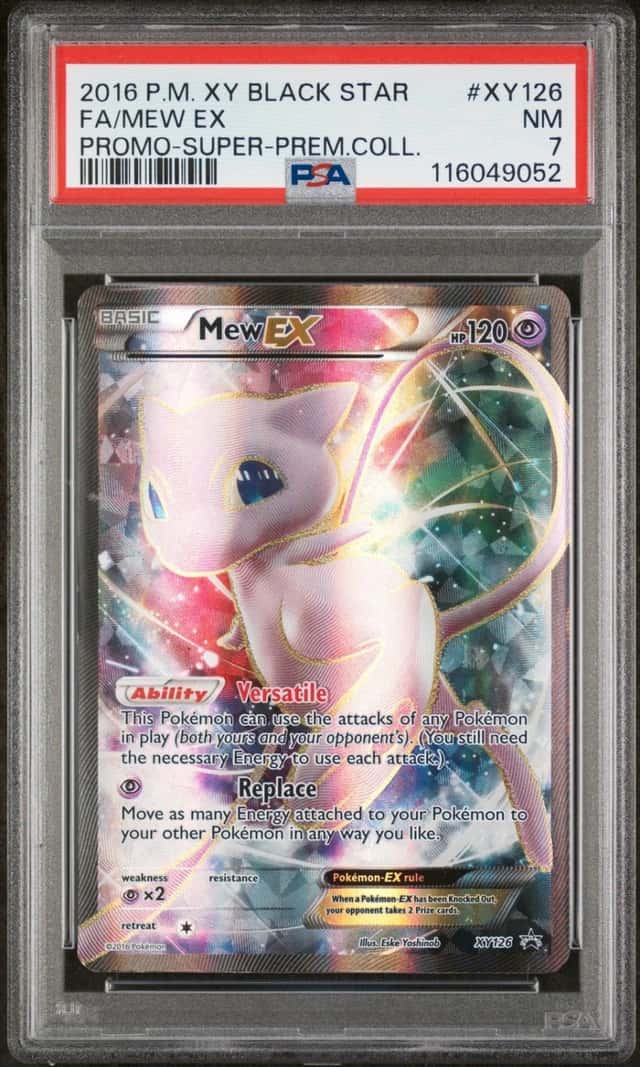 Pokemon Mew EX Black Star Promo XY126 Super Premium Coll. Full Art PSA 7