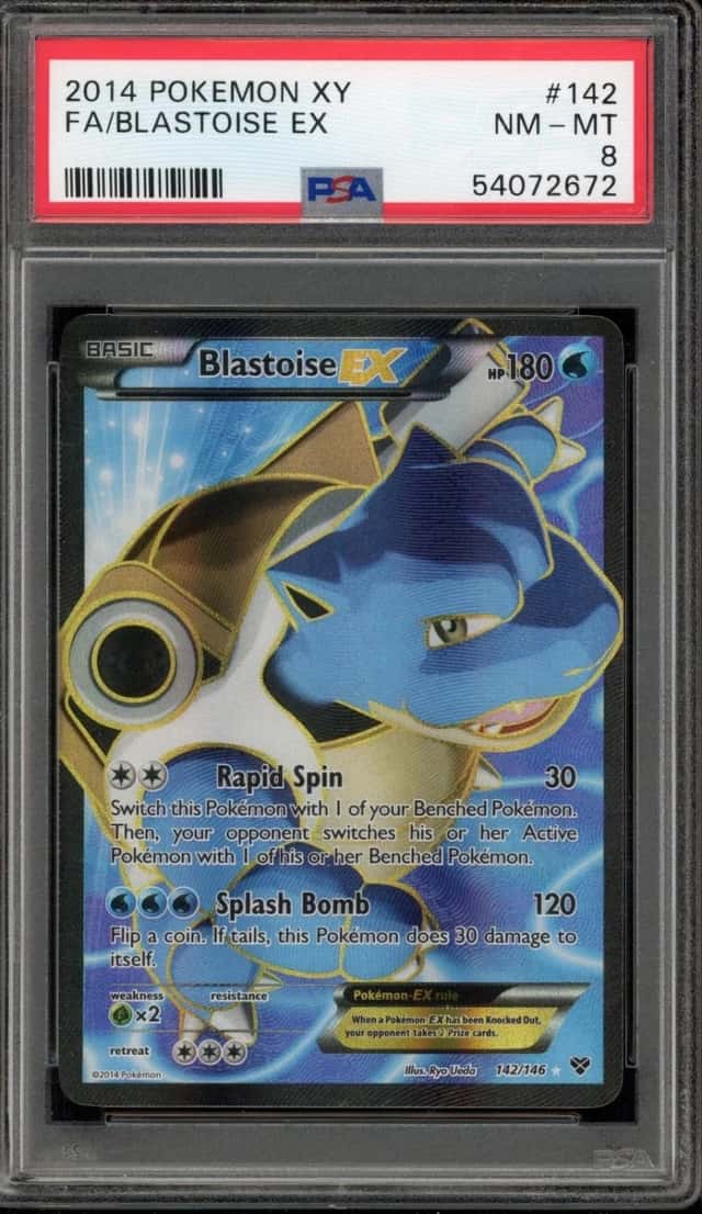 Pokemon Blastoise EX XY Full Art 142 PSA 8