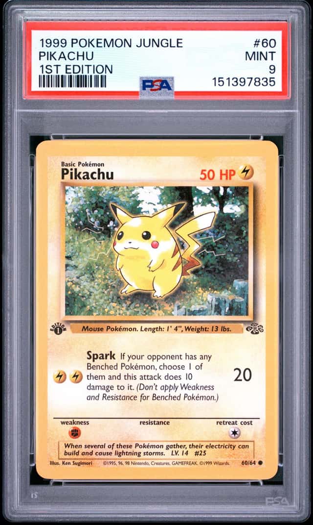 1999 Pokemon Jungle 1st Edition Pikachu #60 PSA 9 Mint WOTC Rare