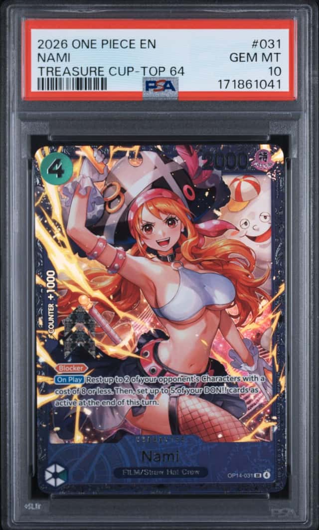 2026 One Piece EN Treasure Cup Top 64 #031 Nami PSA 10 GEM MINT