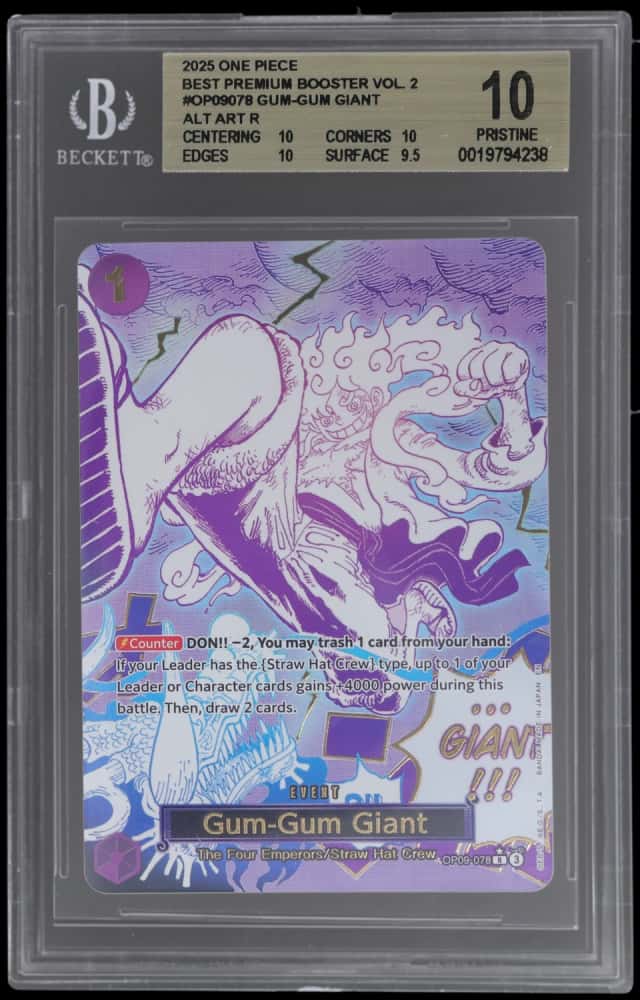 2025 One Piece the Best Premium Booster Volume 2 Alternate Art Gum Gum Giant #OP09-078