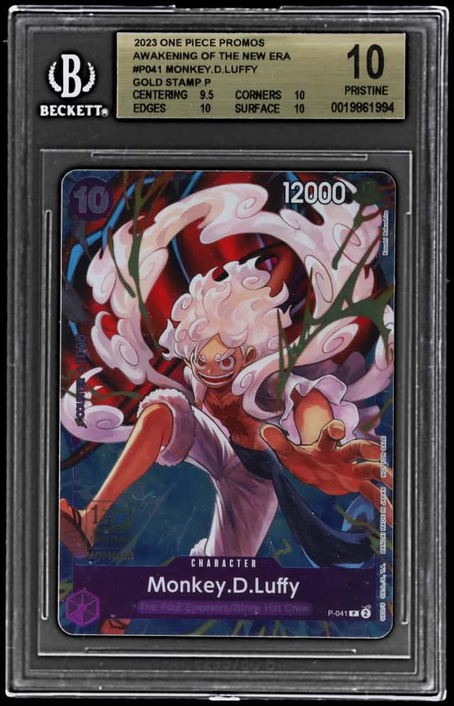 2023 One Piece Awakening of the New Era Promos Gold Stamp 1st Anniversary Tournament Winner Prize Monkey D. Luffy #P041
