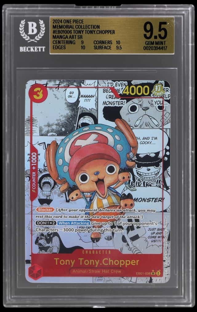 2024 One Piece Extra Booster Memorial Collection Manga Alternate Art Tony Tony Chopper #EB01006