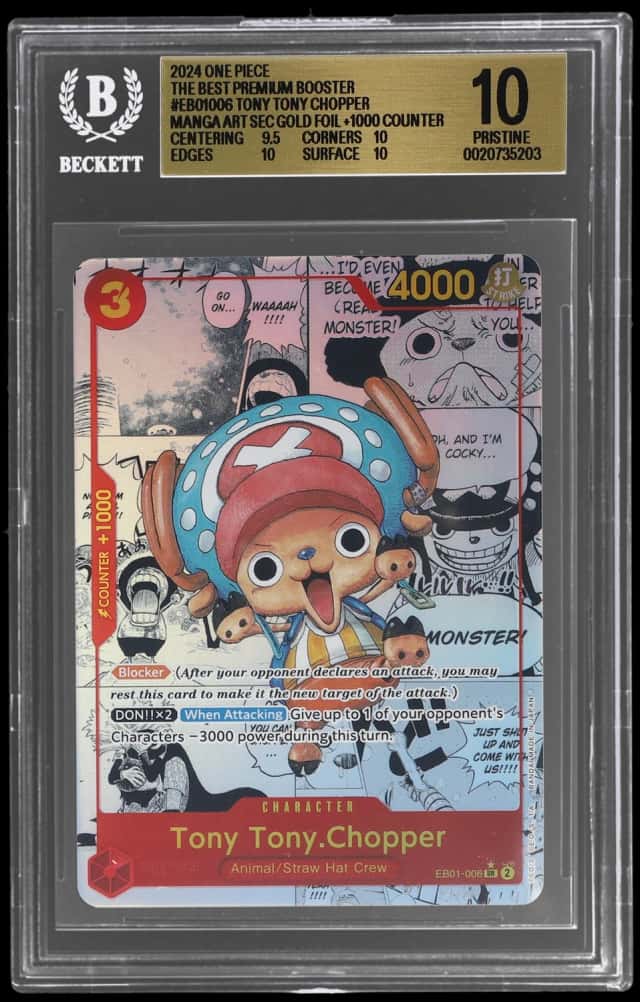 2024 One Piece the Best Premium Booster Manga Art Gold Foil Tony Tony Chopper #EB01-006