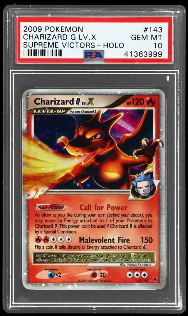 2009 Pokemon Platinum Supreme Victors Holo Charizard G Lv X #143