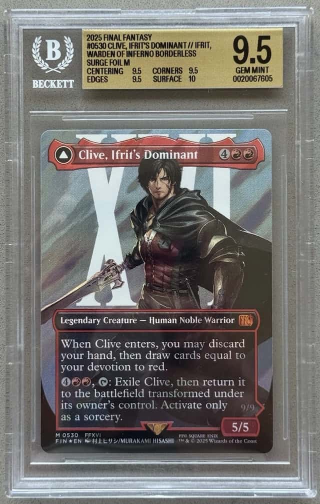 Clive, Ifrit's Dominant // Ifrit, Warden of Inferno BORDERLESS SURGE FOIL M