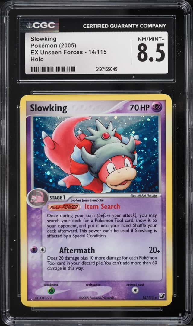 2005 Pokemon EX Unseen Forces Holo Slowking #14 CGC 8.5 NM-MT+