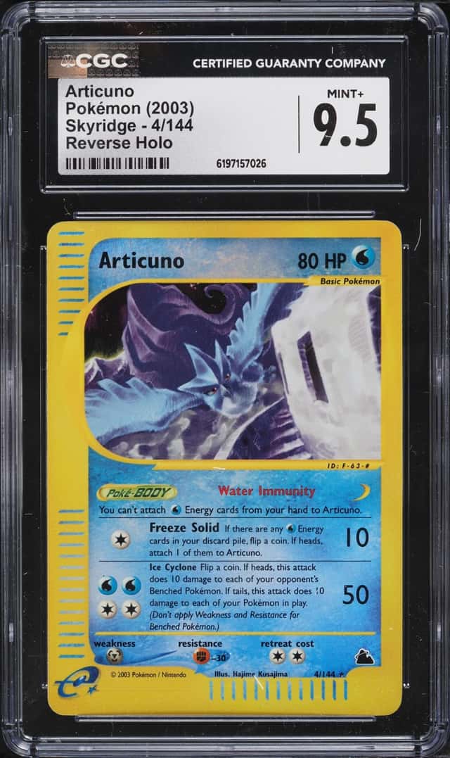 2003 Pokemon Skyridge Reverse Holo Articuno #4 CGC 9.5 MINT+