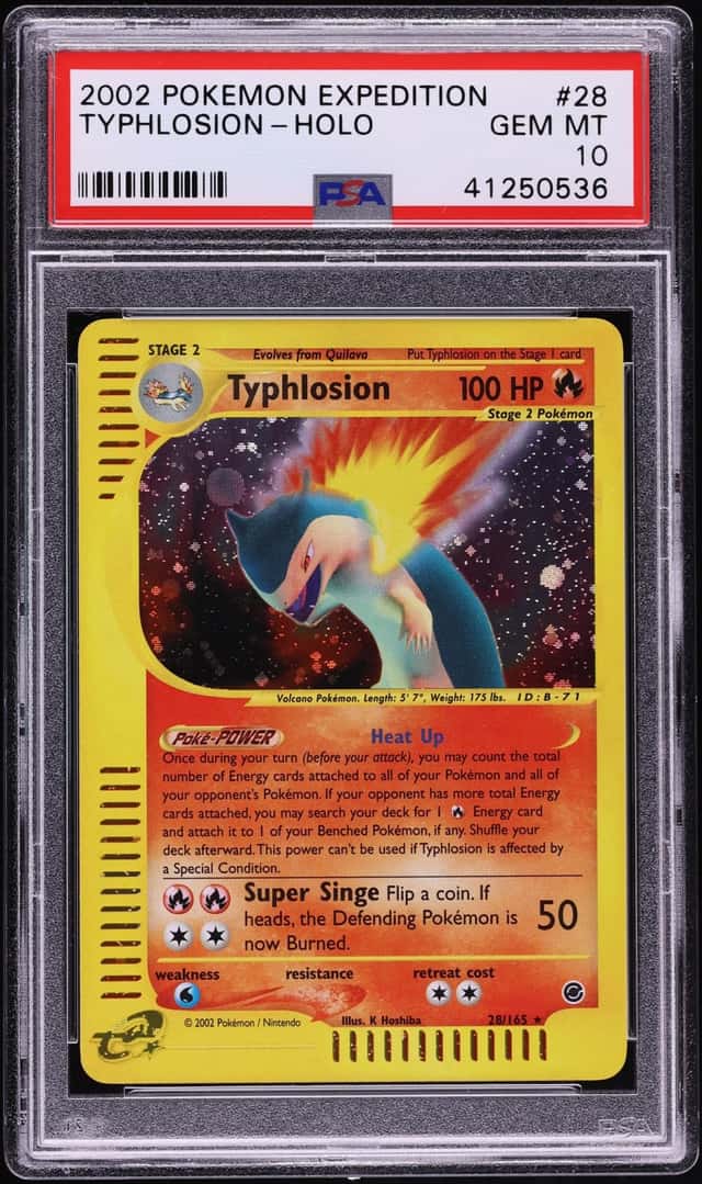 2002 Pokemon Expedition Holo Typhlosion #28 PSA 10 GEM MINT