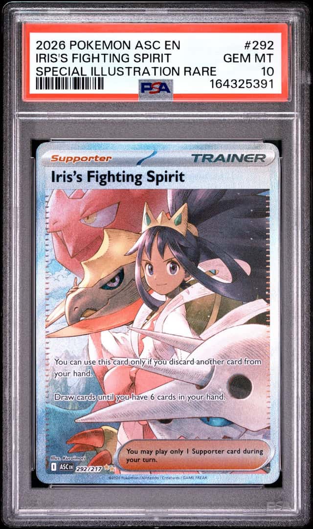 2026 POKEMON ASC SPECIAL ILLUSTRATION RARE #292 IRIS'S FIGHTING SPIRIT PSA 10